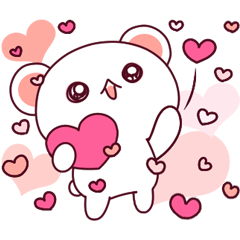 Love is super-fast!! Fluffy Bear pink!