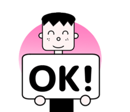 He is junior high scool student. sticker #11858361