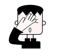 He is junior high scool student. sticker #11858375