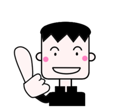 He is junior high scool student. sticker #11858380