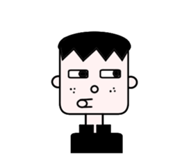 He is junior high scool student. sticker #11858390