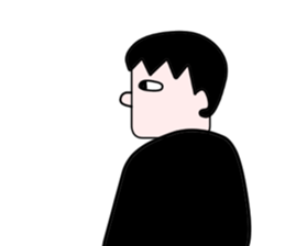 He is junior high scool student. sticker #11858392