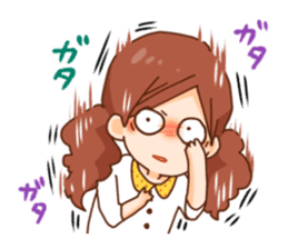 Happy otaku girls sticker #11859613