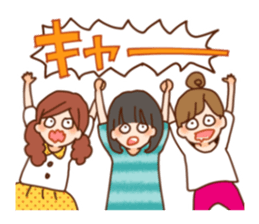 Happy otaku girls sticker #11859637