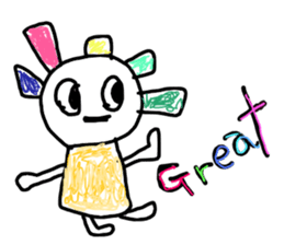 Graffiti drawn by kids(English) sticker #11860702