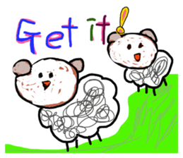 Graffiti drawn by kids(English) sticker #11860709