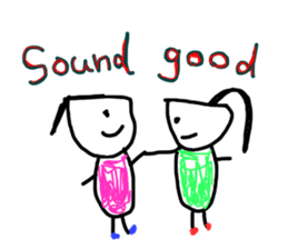 Graffiti drawn by kids(English) sticker #11860713