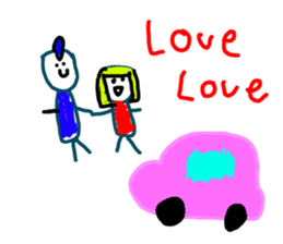 Graffiti drawn by kids(English) sticker #11860719