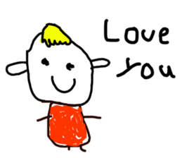 Graffiti drawn by kids(English) sticker #11860720