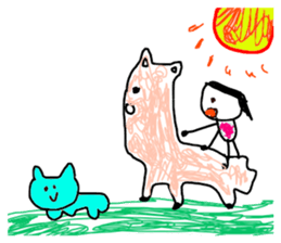 Graffiti drawn by kids(English) sticker #11860738