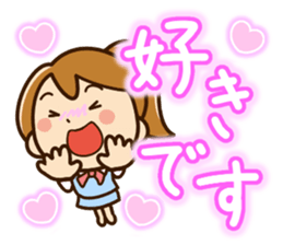 Cute cute girl Sticker(ponytail) sticker #11860986
