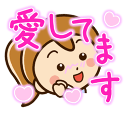 Cute cute girl Sticker(ponytail) sticker #11860987