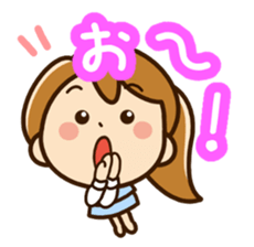 Cute cute girl Sticker(ponytail) sticker #11860992