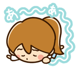 Cute cute girl Sticker(ponytail) sticker #11861006