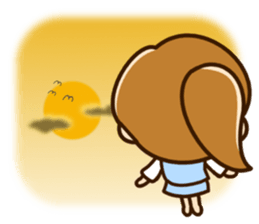 Cute cute girl Sticker(ponytail) sticker #11861009