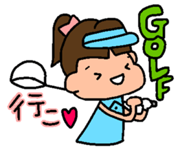 Golf Playing Girl sticker #11862094