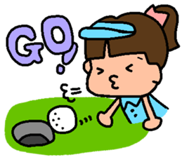 Golf Playing Girl sticker #11862095