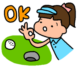 Golf Playing Girl sticker #11862096