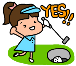 Golf Playing Girl sticker #11862103