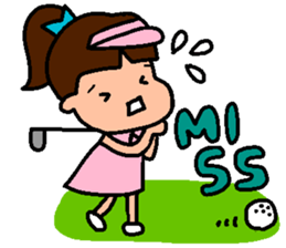 Golf Playing Girl sticker #11862106
