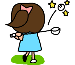 Golf Playing Girl sticker #11862128