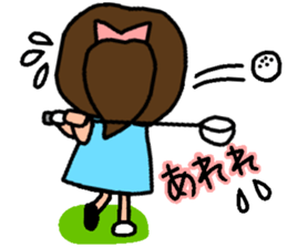 Golf Playing Girl sticker #11862129