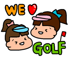 Golf Playing Girl sticker #11862133