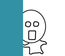 Smile,sometimes serious look sticker #11863619