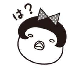 Polka dot girl Okame chan No2 sticker #11863861