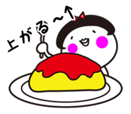 Polka dot girl Okame chan No2 sticker #11863864