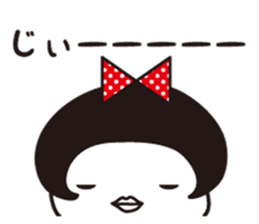 Polka dot girl Okame chan No2 sticker #11863869