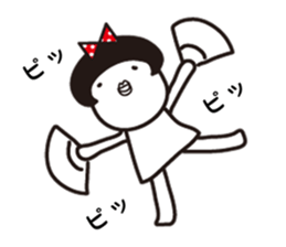 Polka dot girl Okame chan No2 sticker #11863887