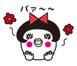 Polka dot girl Okame chan No2 sticker #11863889