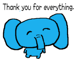The elephant to be happy3 (WRD) sticker #11864528