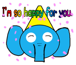The elephant to be happy3 (WRD) sticker #11864533