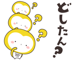 Yellow owl of happiness -hiroshima- sticker #11866303