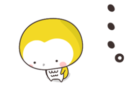 Yellow owl of happiness -hiroshima- sticker #11866309