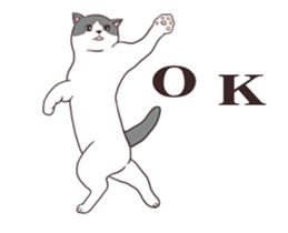 Moving!Strange pose cat sticker #11866605