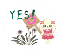 toy poodle "LUNLUN"-the movie 1- sticker #11867176