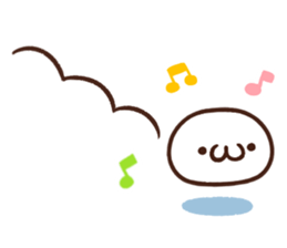 Japanese white mochi Sticker. sticker #11867253