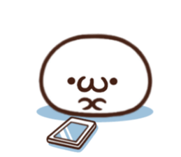 Japanese white mochi Sticker. sticker #11867258