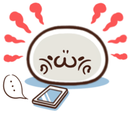 Japanese white mochi Sticker. sticker #11867260