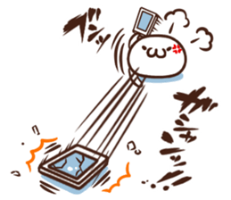 Japanese white mochi Sticker. sticker #11867261