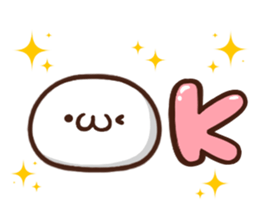 Japanese white mochi Sticker. sticker #11867267