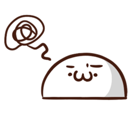 Japanese white mochi Sticker. sticker #11867270