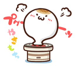 Japanese white mochi Sticker. sticker #11867271