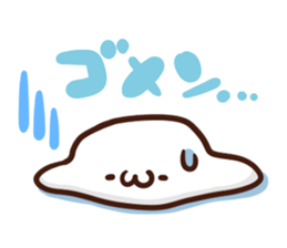 Japanese white mochi Sticker. sticker #11867272