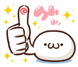 Japanese white mochi Sticker. sticker #11867276