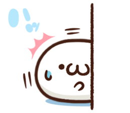 Japanese white mochi Sticker. sticker #11867279