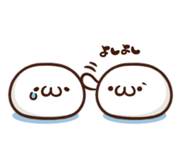 Japanese white mochi Sticker. sticker #11867284